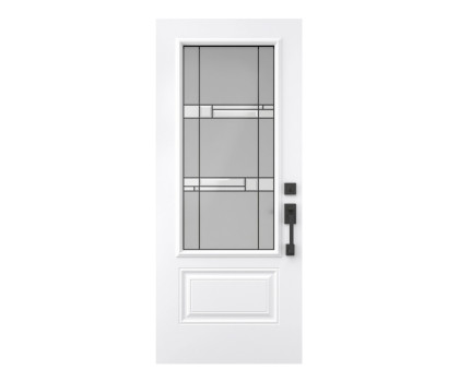 Steel Single Door Orleans (2P) Style - Prism Glass (22" x 48")