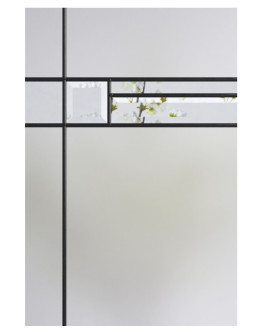 Steel Single Door Flush - Prism Glass (22" x 64")