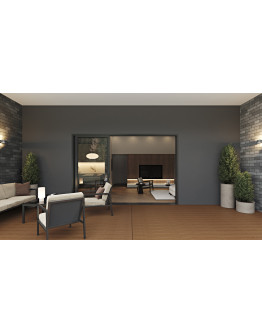 Rimini 3 Panels - Vinyl Stacking Sliding Door - ORR or LLO. Available : 86-7/16", 104-7/16", 140-7/16" in Width and up to 95-1/4" in Height