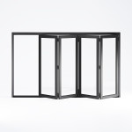 Rail and Stile Bi-Folding Door - 4R (4 panels moving right). Available: 98-1/2" - 162-1/2" in Width and 36" - 110" in Height