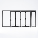 Rail and Stile Bi-Folding Door - 5R (5 panels moving right). Available: 124-1/2" - 202-1/2" in Width and 36" - 110" in Height