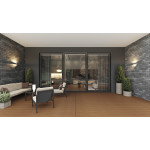 Amalfi 3 Panels - Vinyl Sliding Door - ORO or OLO with Robusto Screen (Included). Available : 144" - 216" in Width and up to 120" in Height