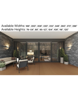 Amalfi 4 Panels - Vinyl Sliding Door - ORLO with Robusto Screen (Included). Available : 188" - 288" in Width and up to 120" in Height