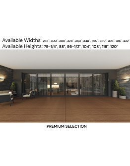 Aria 6 Panels - Vinyl Stacking Sliding Door - ORRLLOO. Available : 288" - 432" in Width and up to 120" in Height