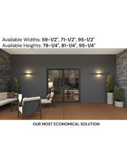 Capri 2 Panels - Vinyl Sliding Door - OR or LO with Sliding Screen (Included). Available: 59-1/2", 71-1/2", 95-1/2" in Width and up to 95-1/4" in Height