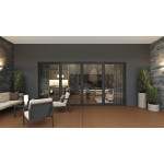 Capri 4 Panels - Vinyl Sliding Door - ORLO / LOOO or OOOR with Sliding Screen (Included). Available : 116-7/8", 140-7/8", 188-7/8" in Width and up to 95-1/4" in Height