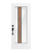 Steel Single Door Flush - Zen Walnut Glass (22" x 64")
