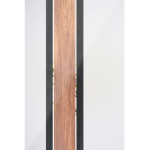 Steel Single Door Flush - Zen Walnut Glass (22" x 64")