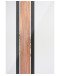 Steel Single Door Orleans (2P) Style - Zen Walnut Glass (22" x 48")