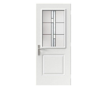 Steel Single Door London (2P) Style - Arima Glass (22" x 36")